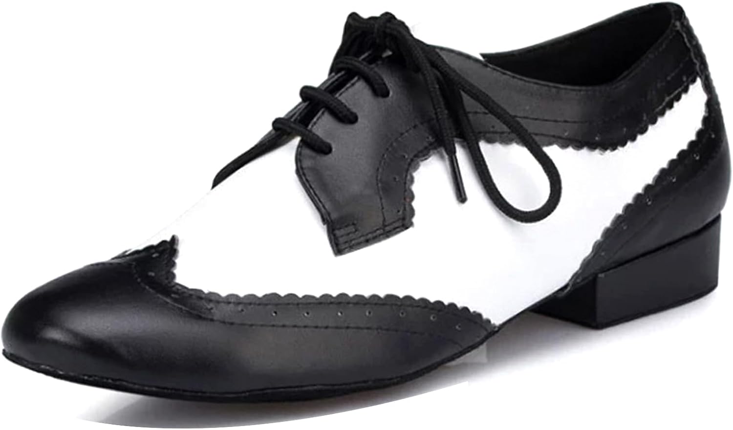 

Мужские современные танцевальные туфли с низким каблуком, оксфорды на шнуровке для бальных и тренировочных танцев Hiuzylqx, A Full Fur Sole