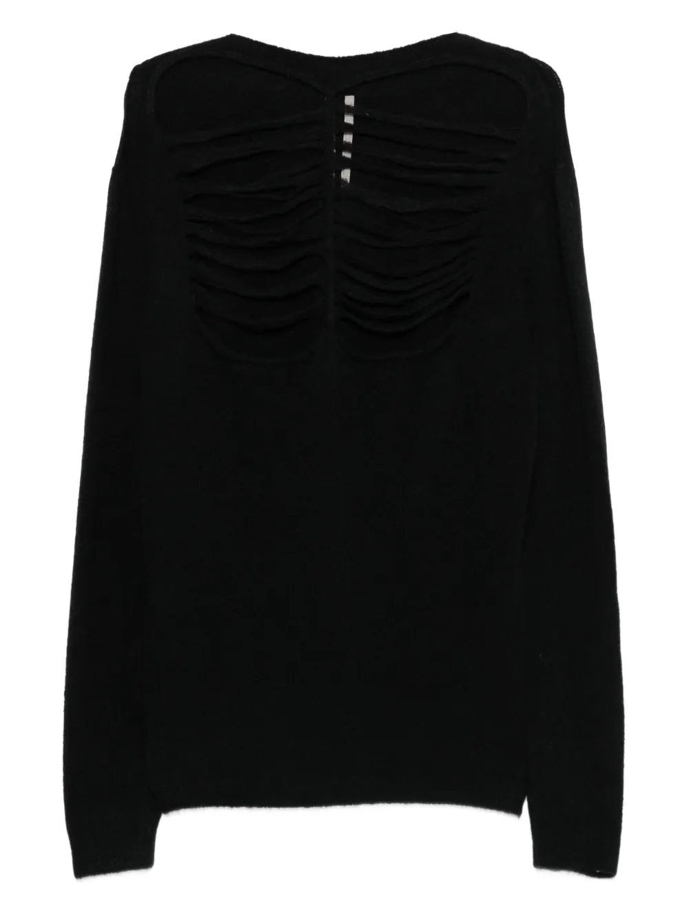 

Свитер с вырезом спереди Rick Owens, черный