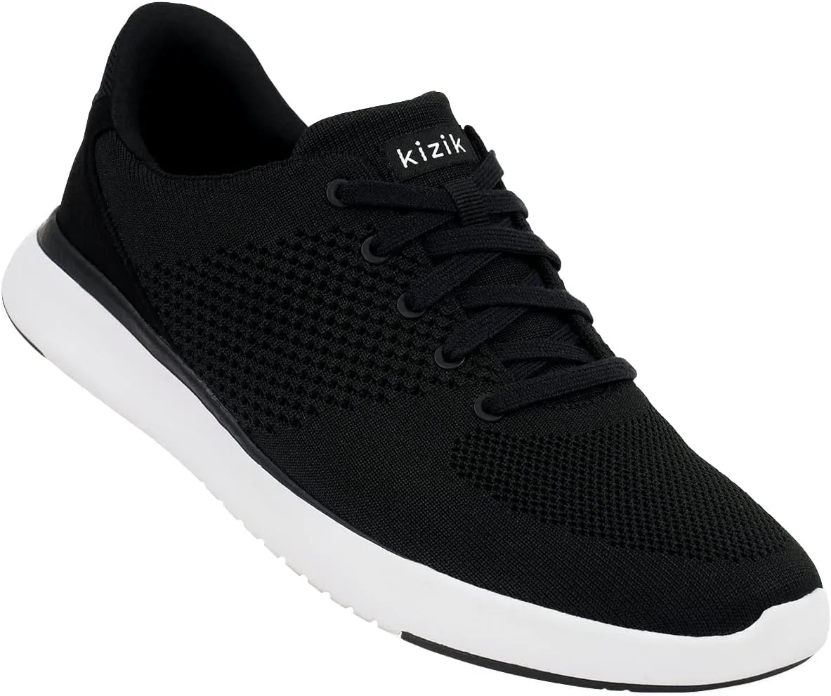 Кроссовки Kizik Slip On: Lima - удобные для повседневной носки, с Hands-Free, дышащий верх из трикотажа, мужские и женские прогулочные обувь с поддержкой свода стопы, черный — фото 3