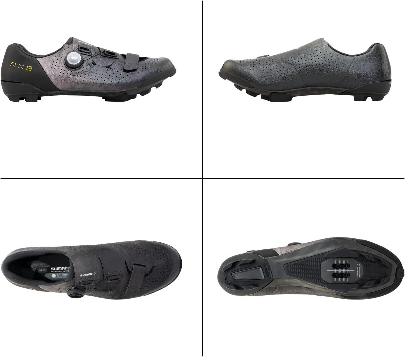 Мужские гоночные гравийные кроссовки SHIMANO SH-RX801 ультралегкие высокой производительности, черный — фото 3