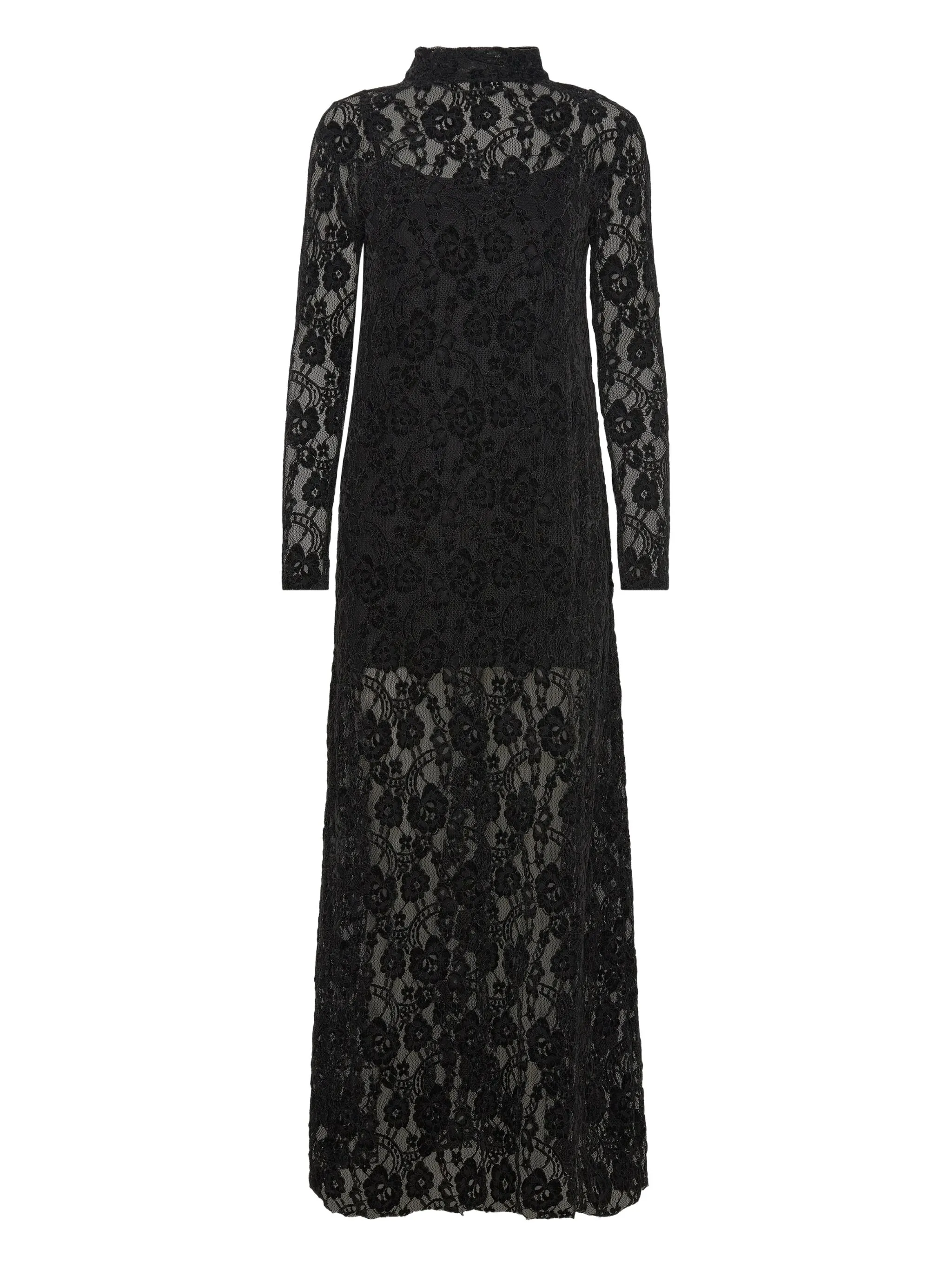 

Кружевное платье макси Alohas, черный