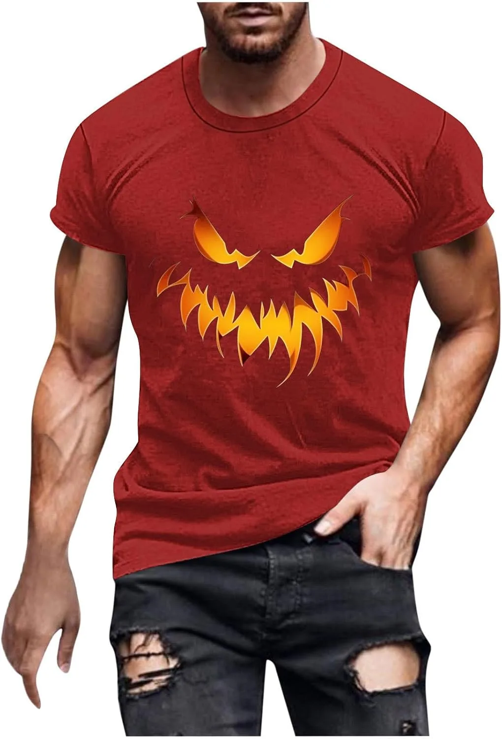 

Футболка с принтом черепа для мужчин, короткий рукав