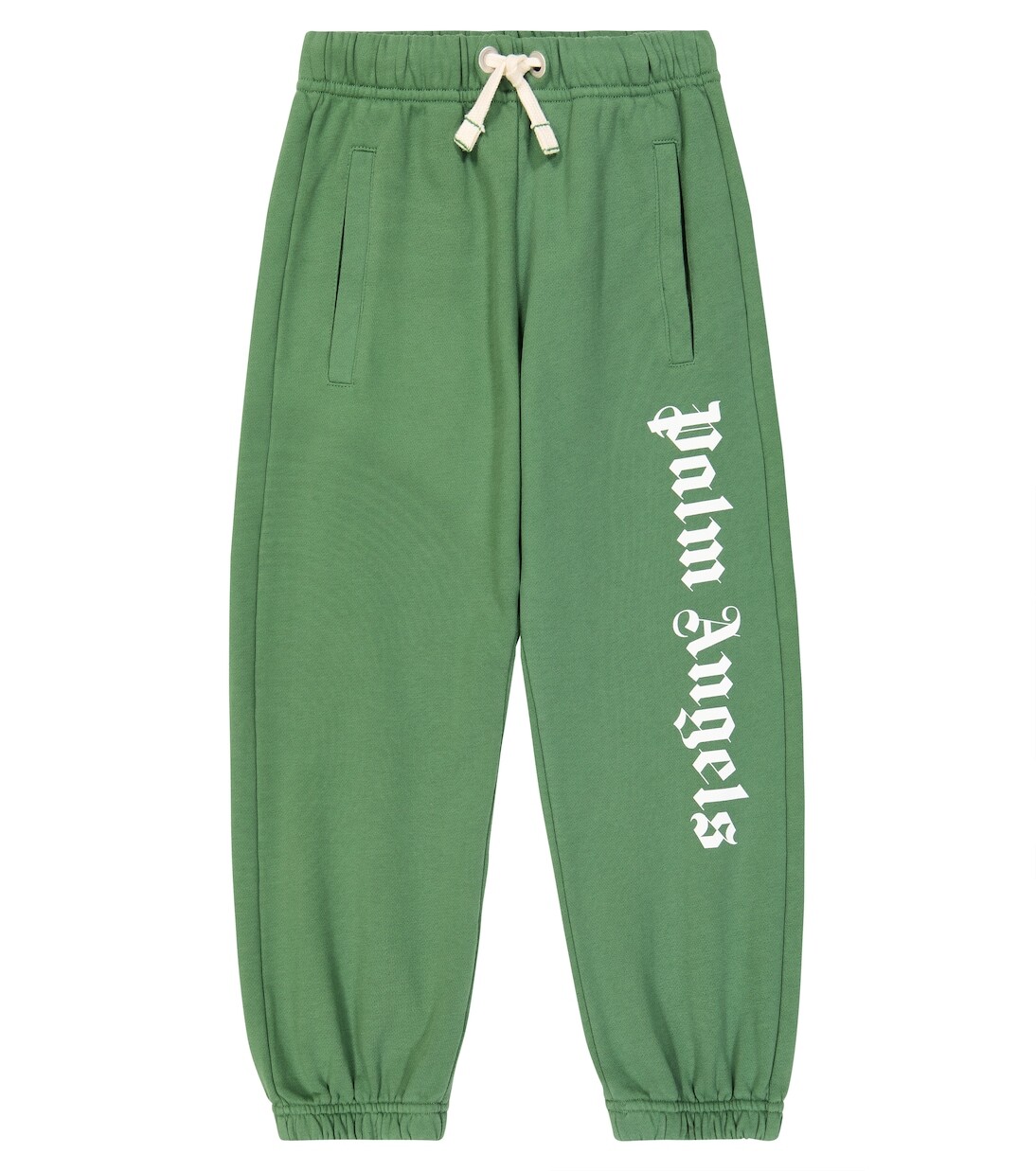 

Спортивные брюки из хлопкового джерси с логотипом Palm Angels Kids, зеленый