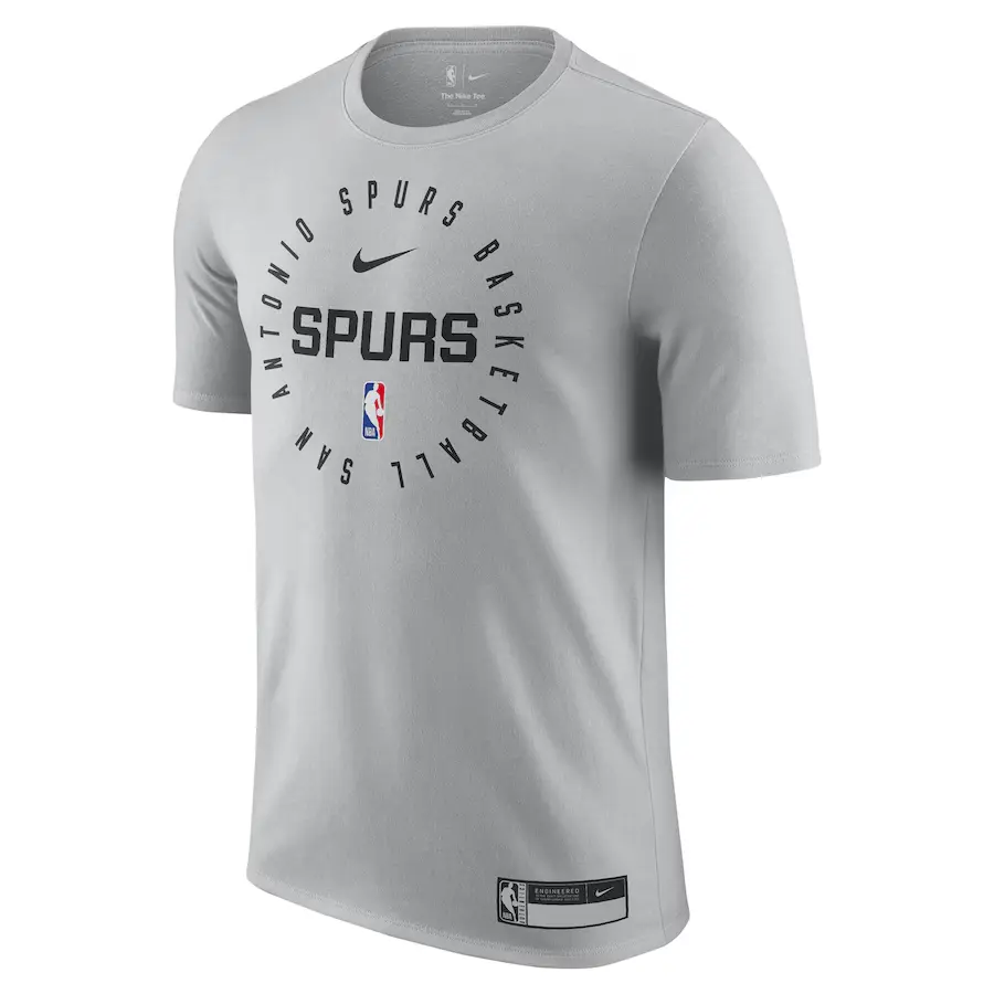 

Nike Мужская серебряная футболка NBA San Antonio Spurs Dri-Fit Legend On-Court Practice Performance