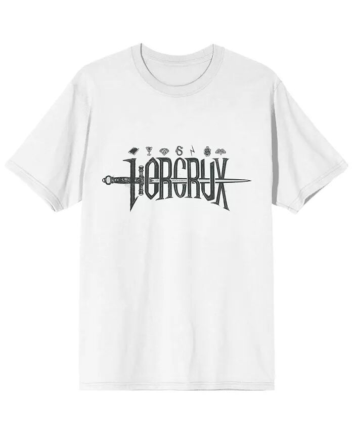 

Мужская белая футболка с изображением крестража и меча - 3XL Harry Potter, белый