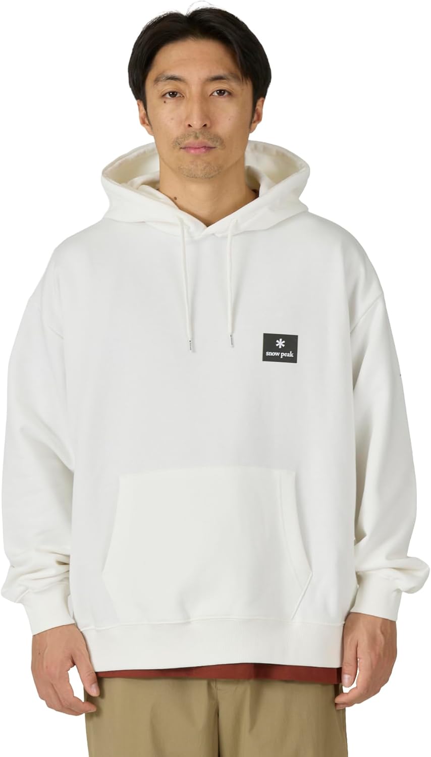 

Мужская толстовка Snow Peak с квадратным логотипом, худи LBR NSD-SW-25AU002 031, светло-бежевый