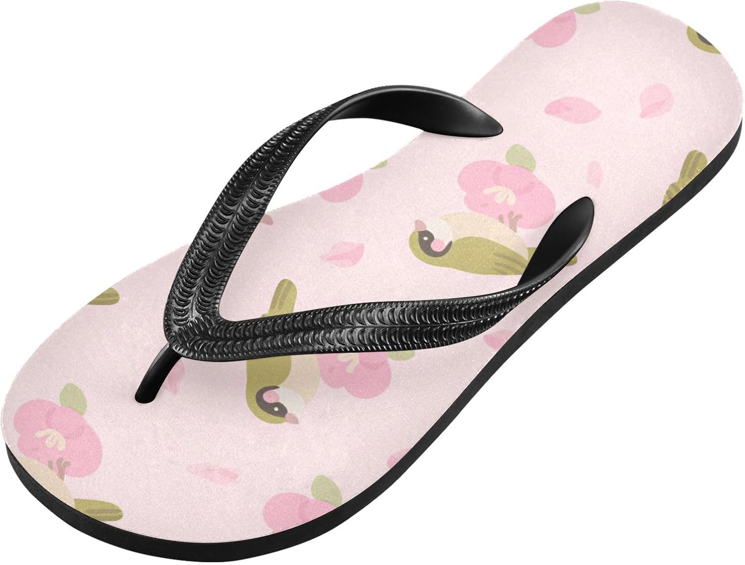 

Женские пляжные летние повседневные шлепанцы UMIRIKO с милыми птицами и цветами, розовые, быстро сохнущие, тапочки для мужчин A2301302