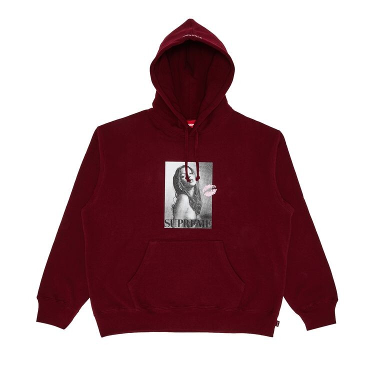 

Толстовка Supreme Kate Moss Hooded Sweatshirt Cardinal, красный