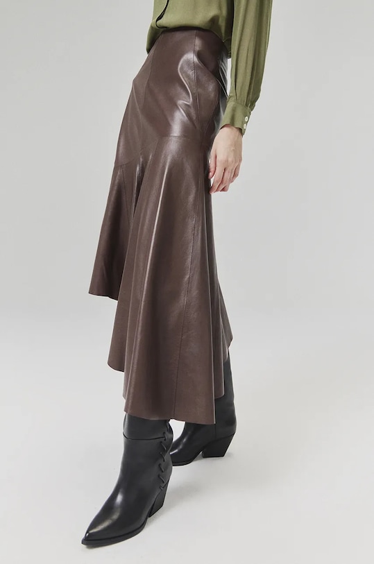 

Кожаная юбка Answear.Lab, коричневый
