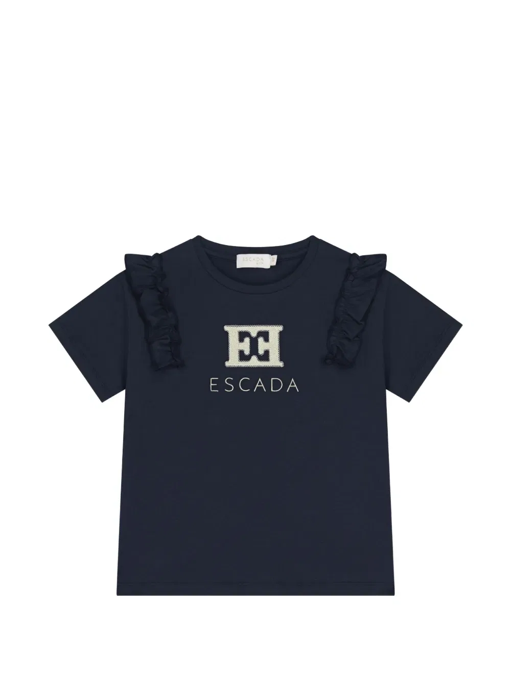 Футболка с короткими рукавами и оборками Escada Kids, синий