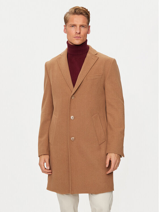 

Шерстяное пальто обычного кроя Pierre Cardin, коричневый