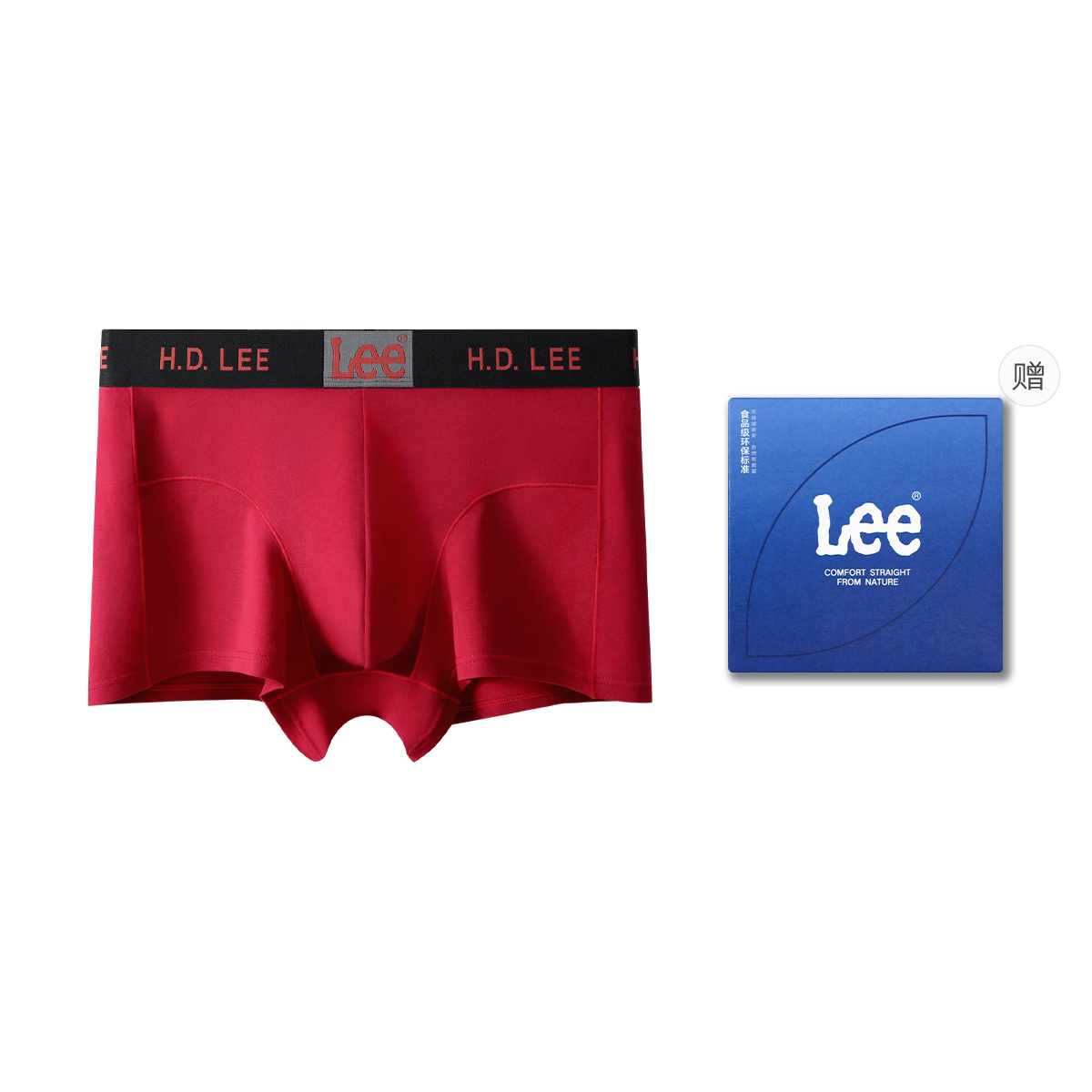

Мужские трусы 2 штуки в подарочной упаковке Lee, красный