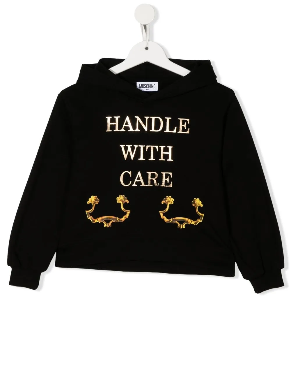 

Худи Handle With Care Moschino Kids, черный