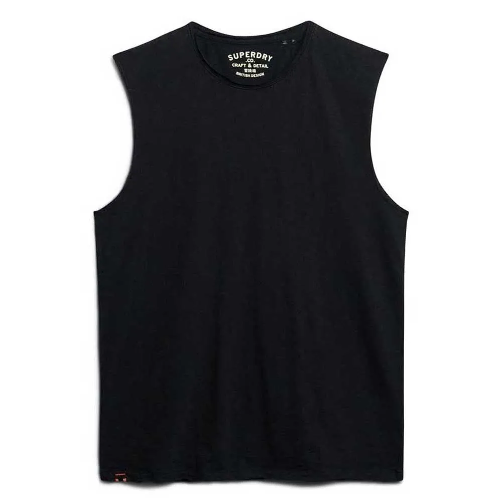 

Футболка без рукавов Superdry Raw Edge Slub, черный