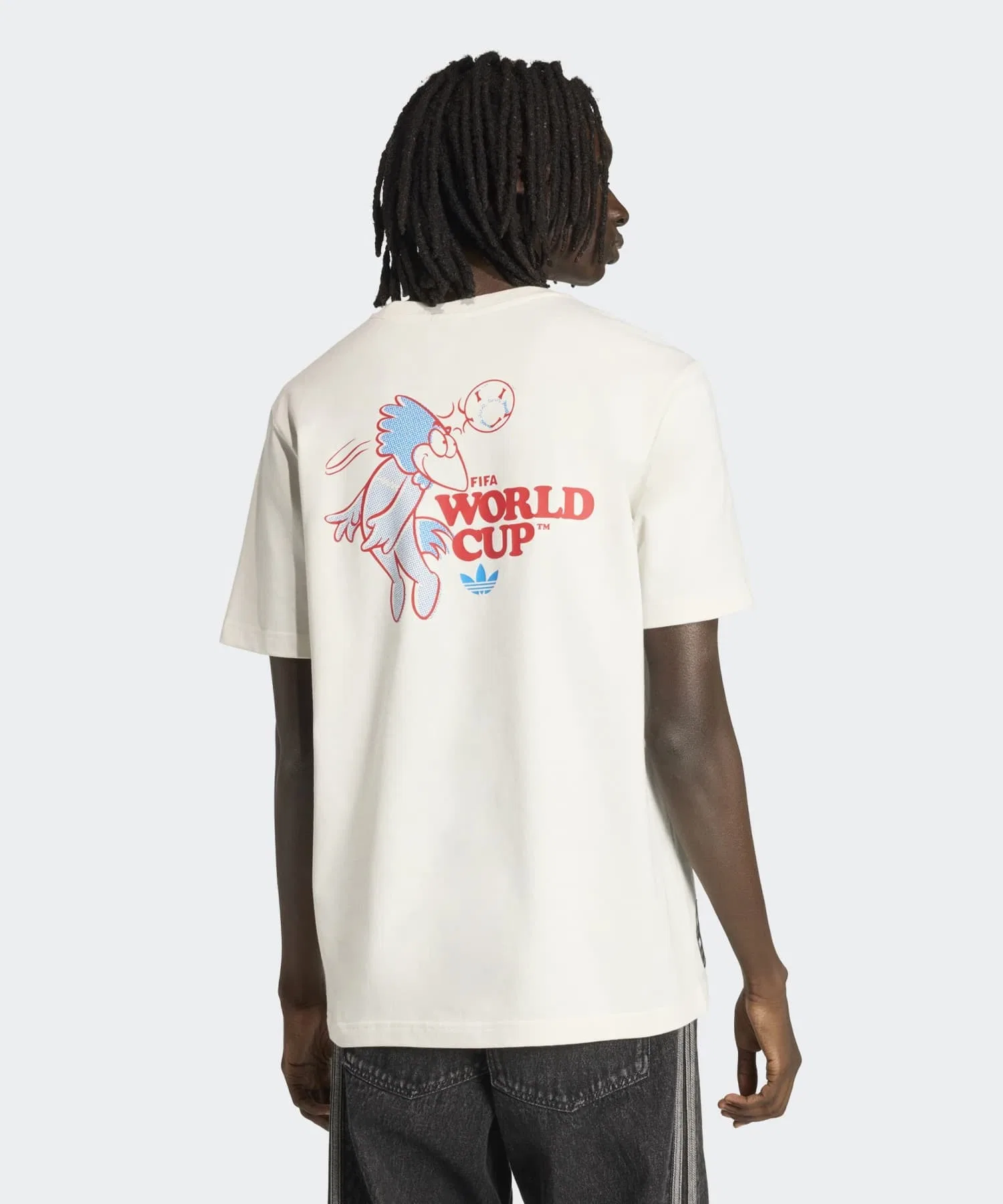 Мужская футболка с принтом Adidas FIFA World Cup 26 Footix белая — фото 2