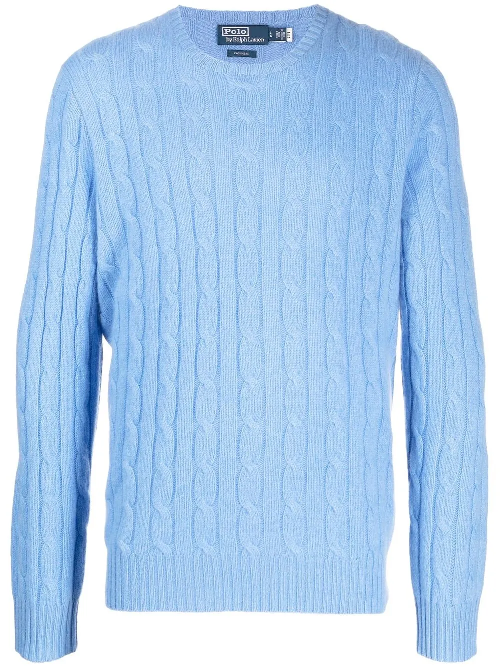 

Кашемировый джемпер фактурной вязки POLO RALPH LAUREN, синий
