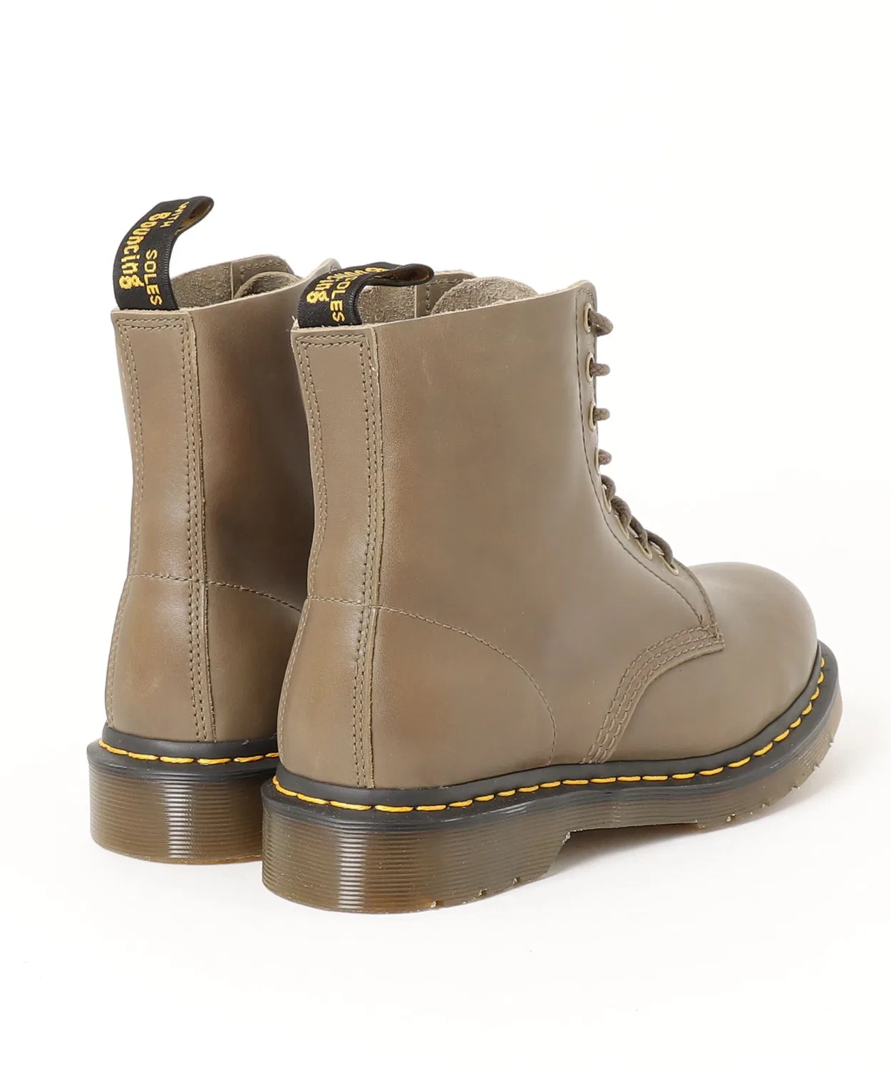 Ботинки Dr.Martens 1460 Pascal Carrara кожаные оливковые — фото 2