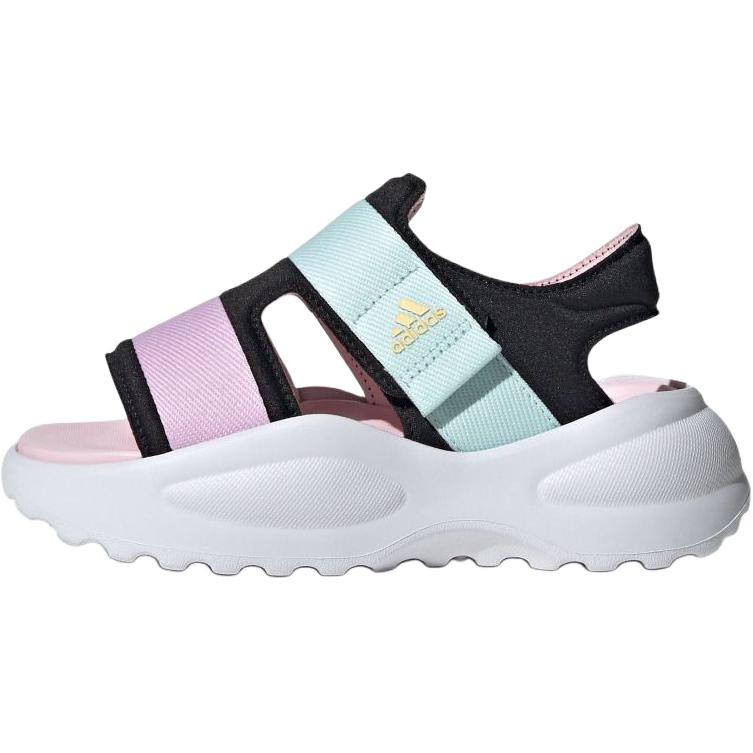 

Детские сандалии Mehana Anti Slip с износостойким низким верхом Adidas, черный/зеленый/фиолетовый