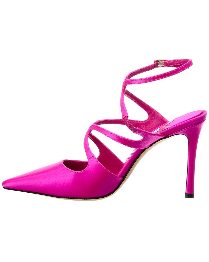 Сатиновые туфли Jimmy Choo Azia 95, розовый — фото 2