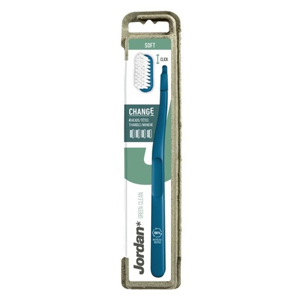 

Зубная щетка Tandem Green Clean Soft Brush + 4 сменных насадки Jordan