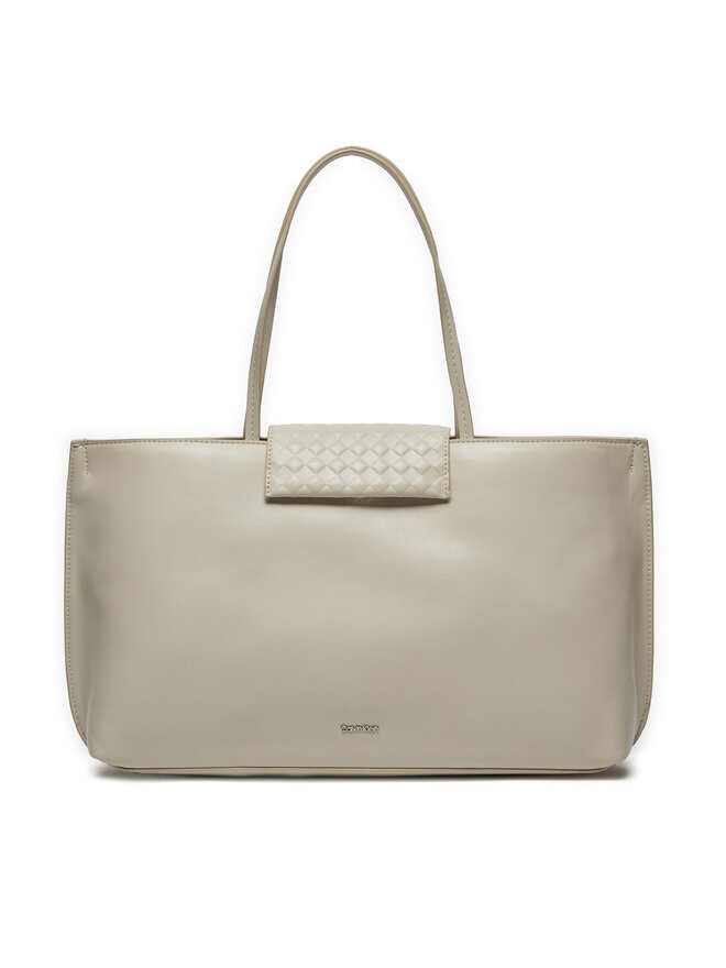 

Сумка шоппер Calvin Mini Quilt Medium Tote Calvin Klein, экрю