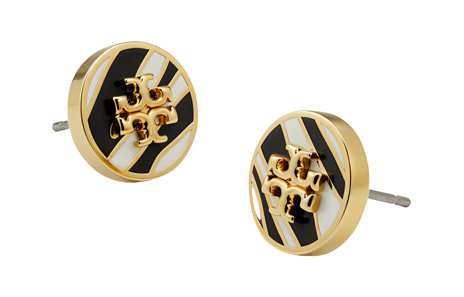 

Серьги-гвоздики из 18-каратного золота для женщин, разноцветные TORY BURCH