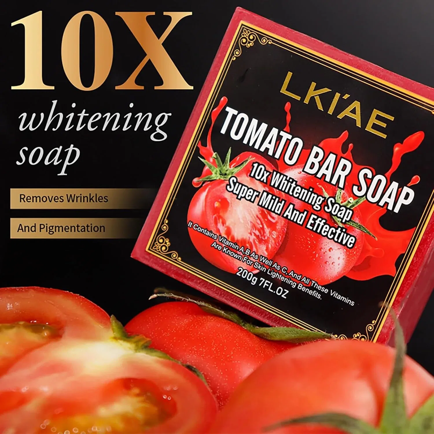 Натуральное отбеливающее мыло с томатом от LKIAE, 200 г (3 шт.) Ailke Boost Luster, 3 Items — фото 2