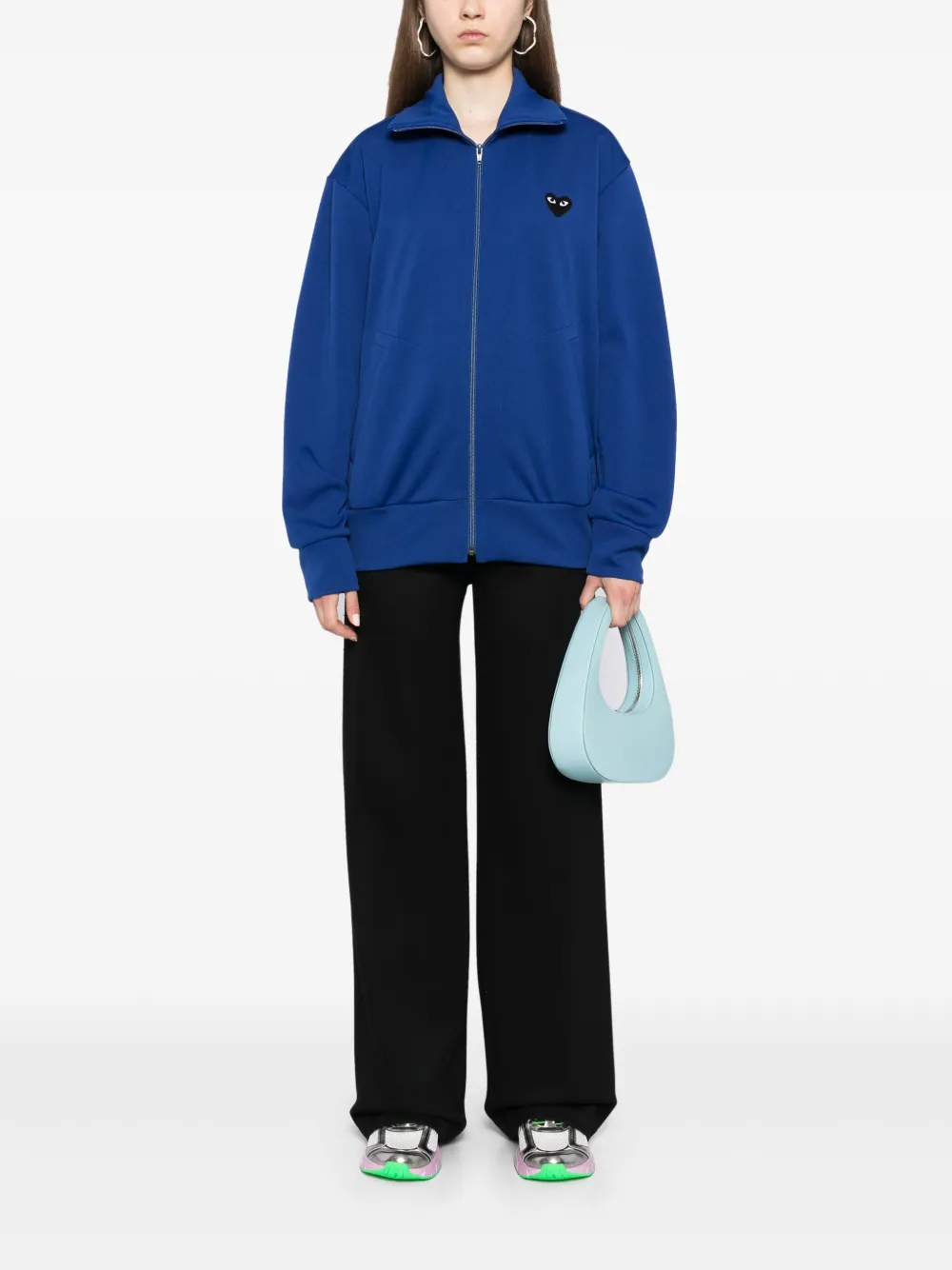 Спортивная куртка из джерси с принтом Comme Des Garçons Play, синий — фото 3