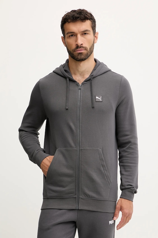 

Хлопковая толстовка Puma, серый