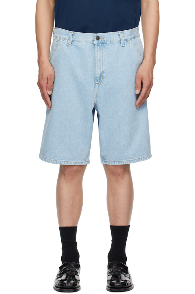 

Джинсовые шорты с разрезом на одно колено Carhartt Work In Progress, синий