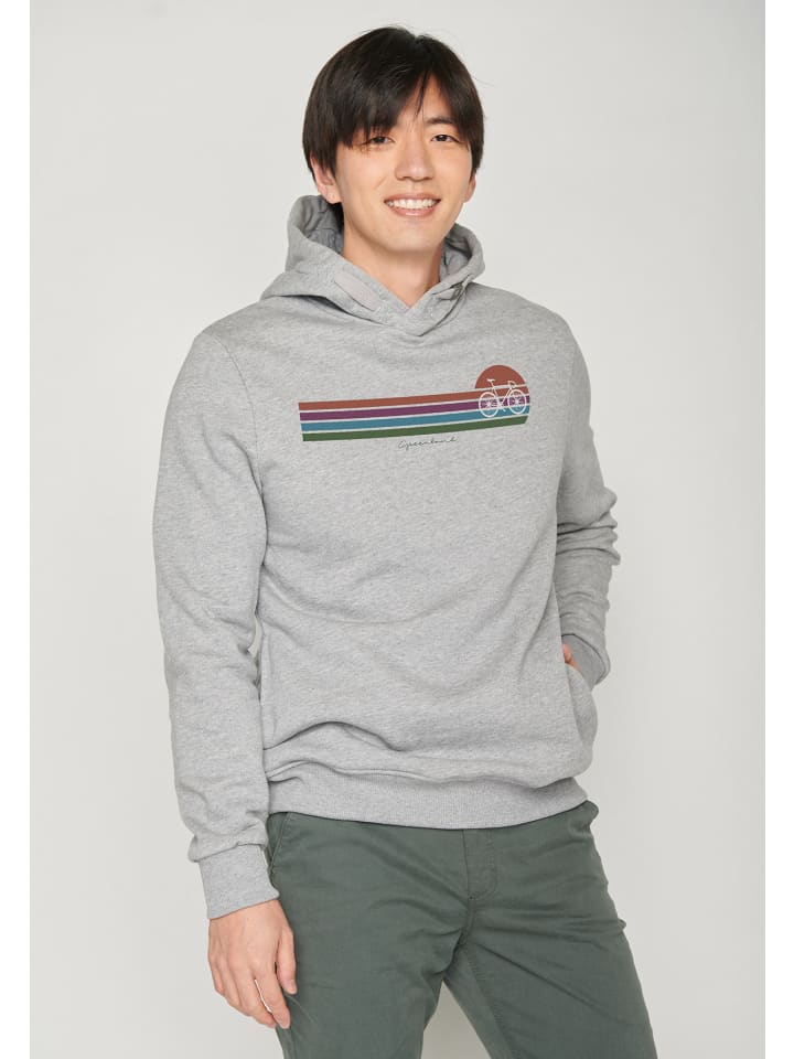

Толстовка Bike Sunset Stripes в цвете Heather Grey GreenBomb