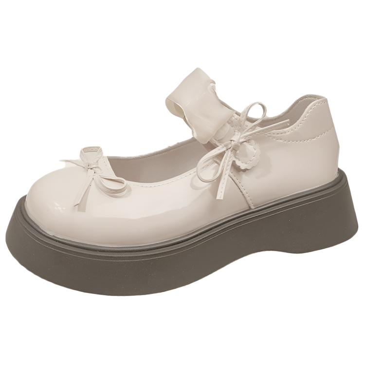Туфли Мэри Джейн на платформе 4,5 см женские WUJI, Beige