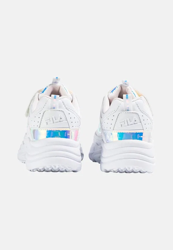 Кроссовки бело-фиолетовые переливающиеся Fila, White-Purple Iridescent — фото 3