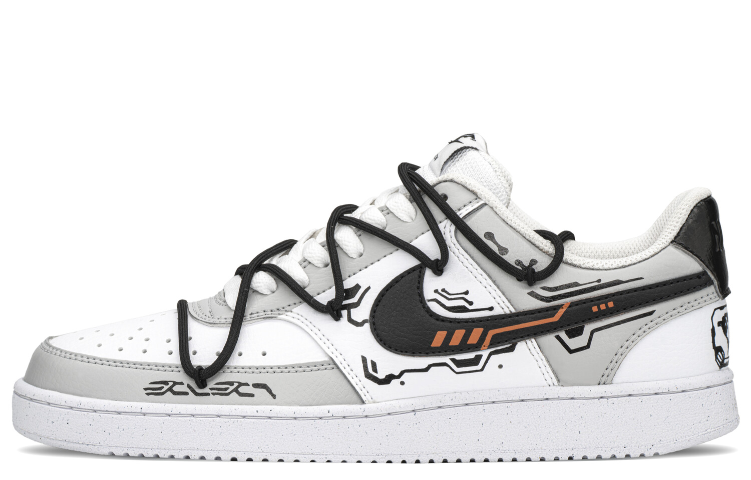 

Кроссовки Nike Court Vision 1 Skateboard Shoes Men Low-Top Black White Gray