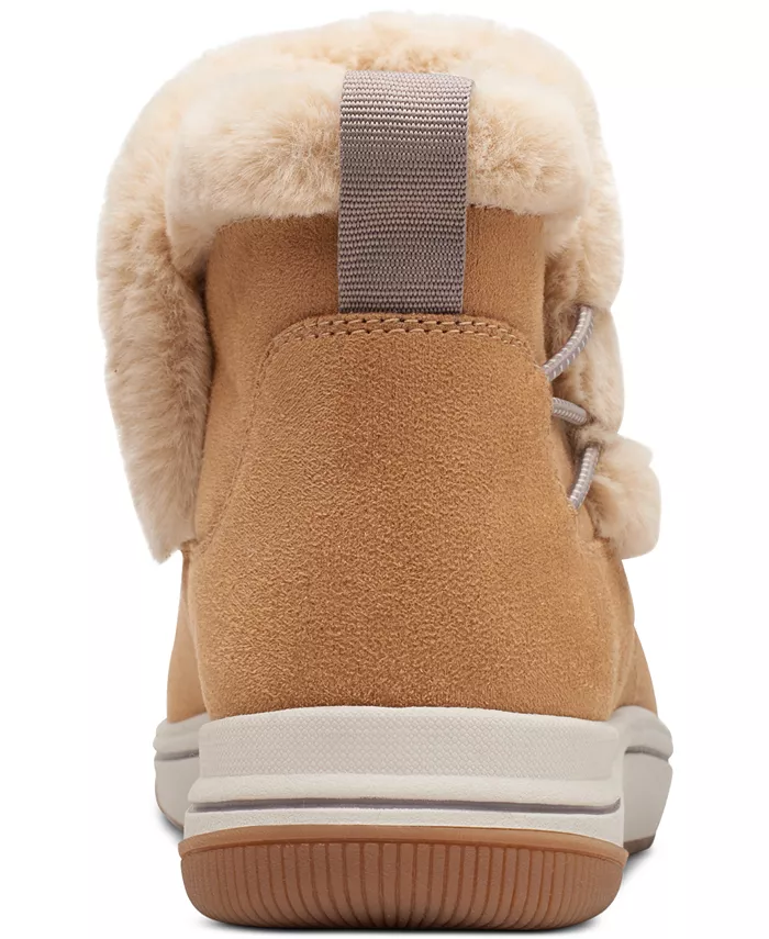 Женские ботильоны Breeze из искусственного меха Clarks, загар/бежевый — фото 3
