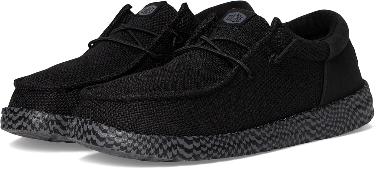 

Кроссовки HEYDUDE Mens Wally Funk Warped Geo (Little Kid/Big Kid), черный/серый