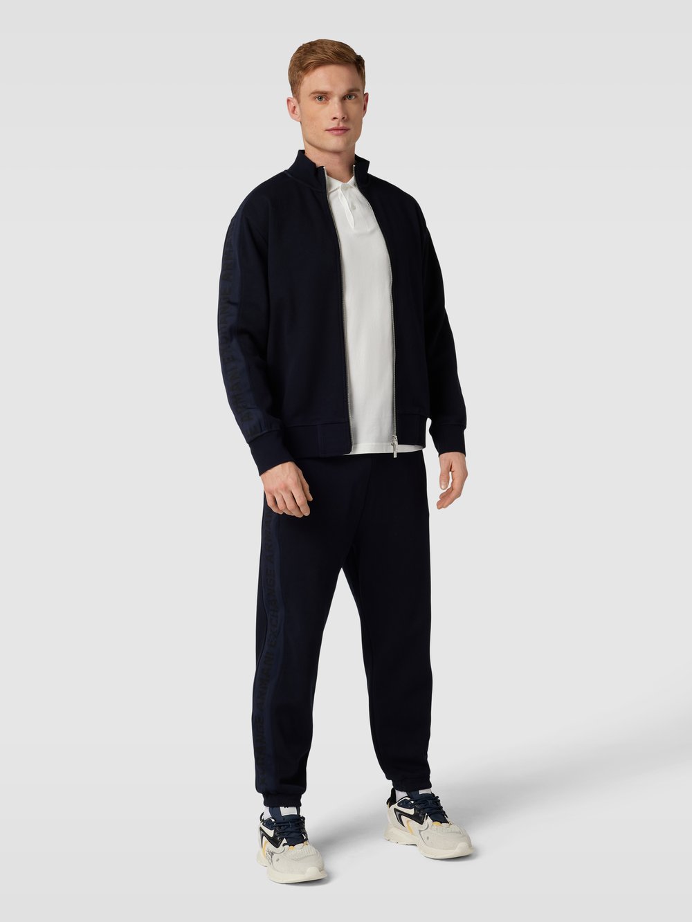 

Спортивные брюки с тканым узором ARMANI EXCHANGE, темно-синий
