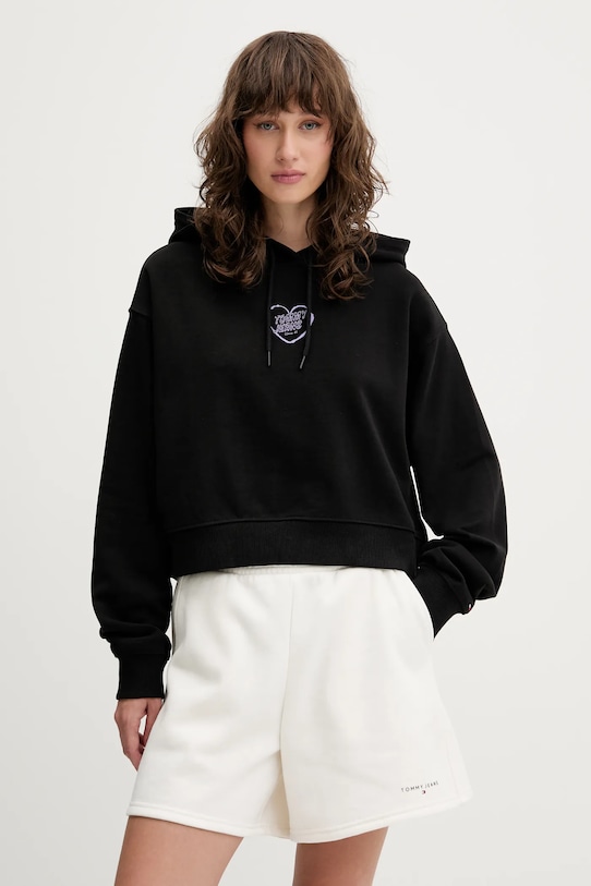 

Хлопковая толстовка Tommy Jeans, черный
