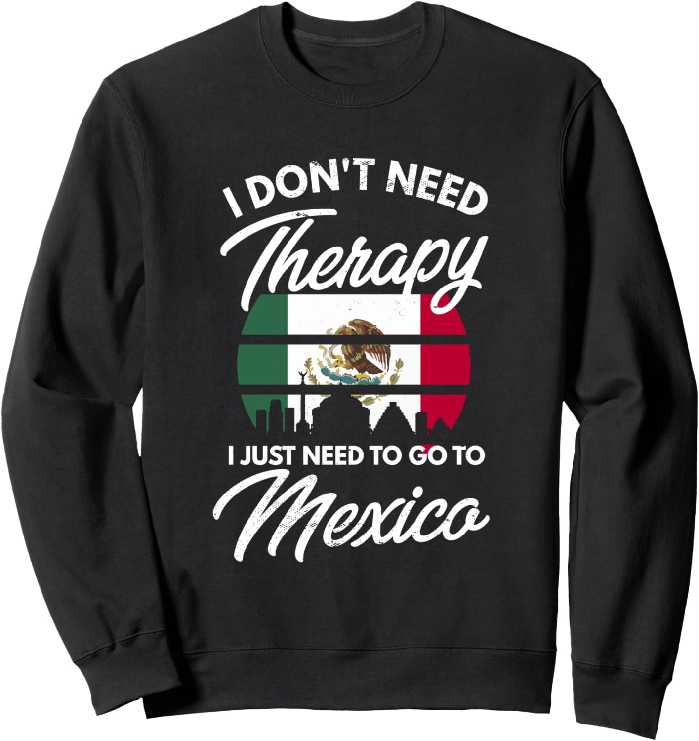 

Мексиканский флаг, Мексиканский флаг, Толстовка с надписью «Отдых в Мексике» Mexican Gifts & Mexican Souvenirs, черный