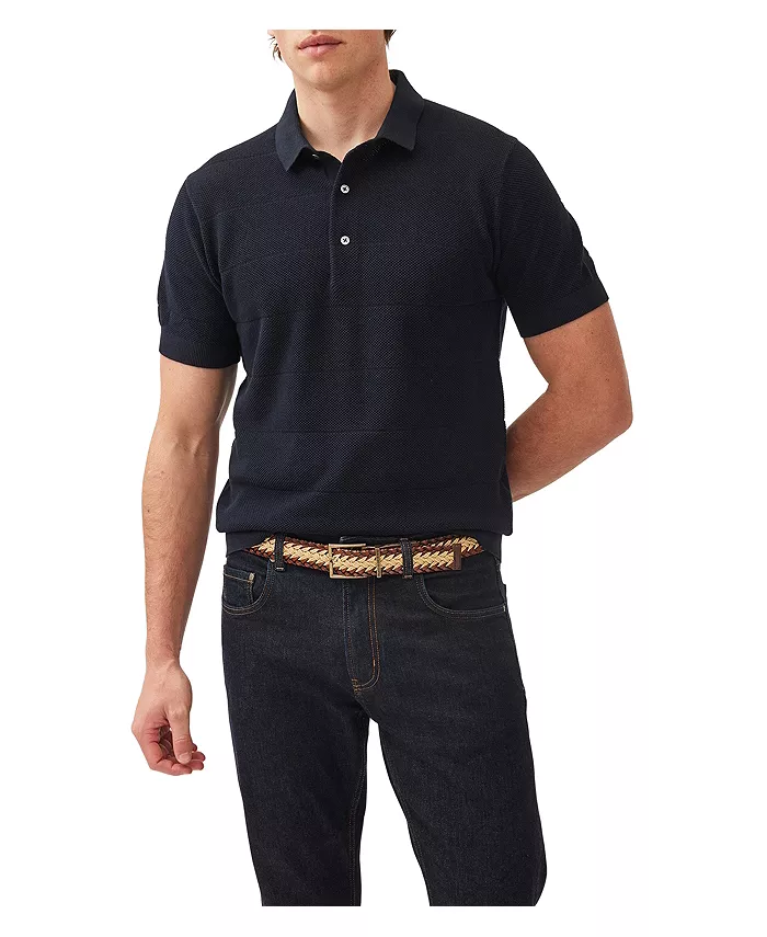 

Мужская футболка поло Masons Flat Knit Rodd & Gunn, синий