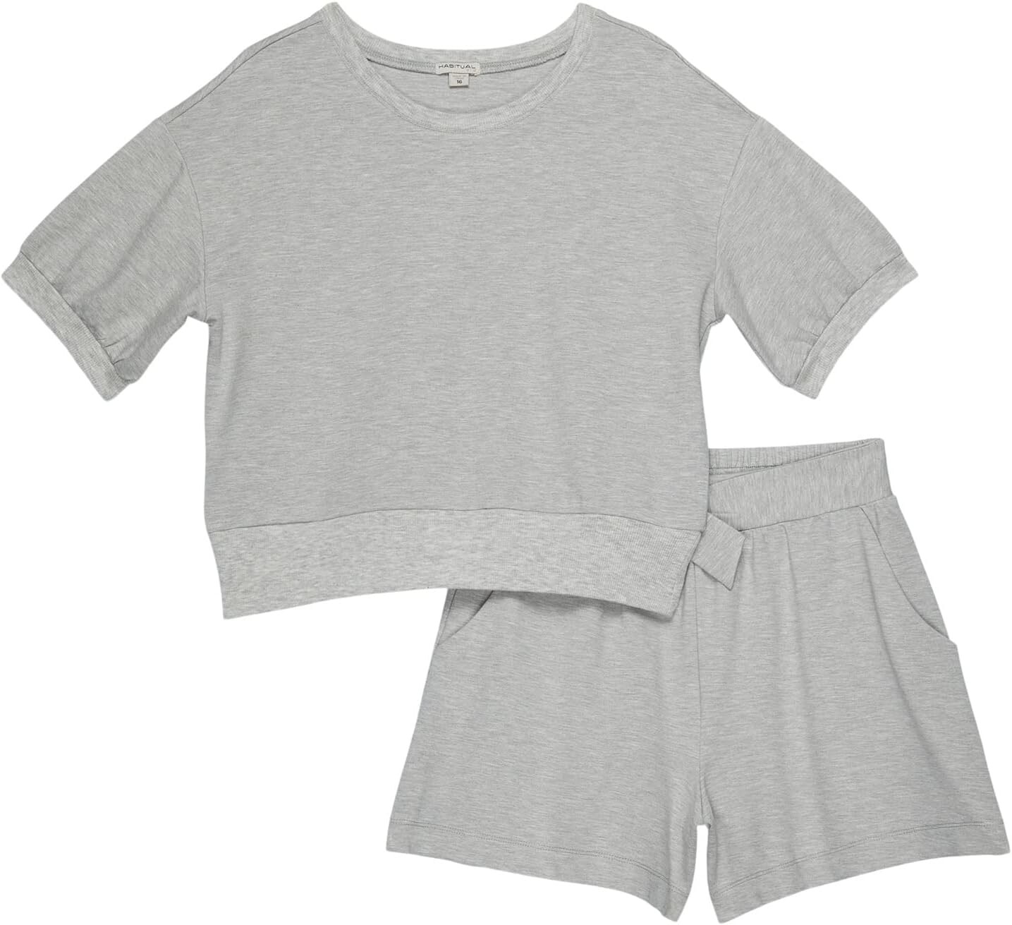 

Детский набор HABITUAL girl Ponte Top & Shorts Set, цвет Grey Heather