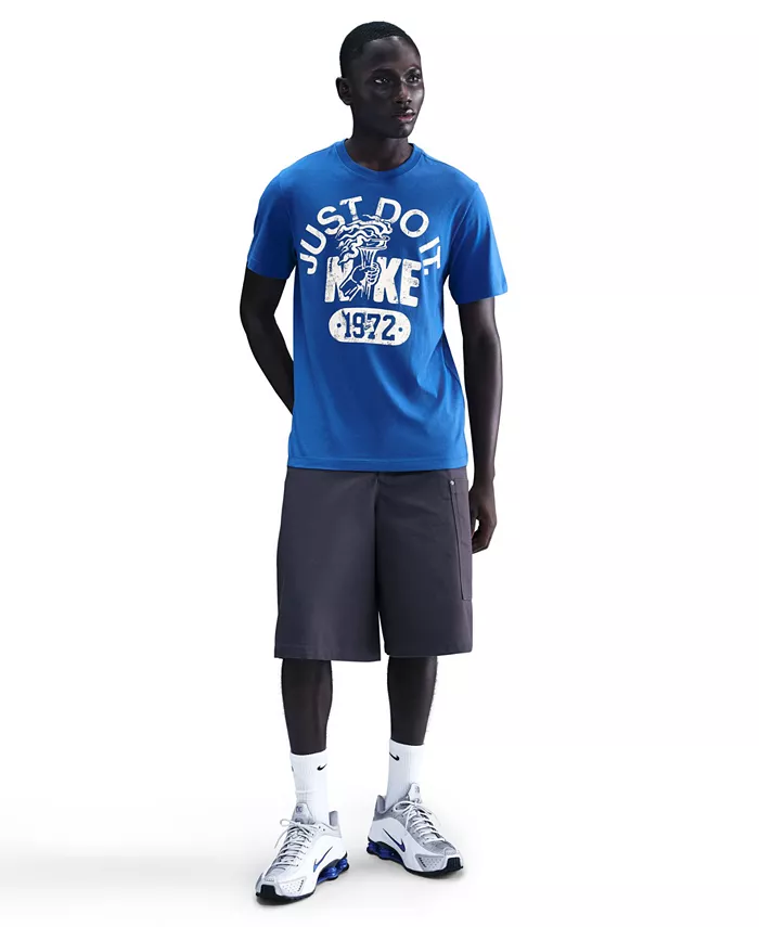 

Мужская футболка с коротким рукавом для спорта Nike, синий