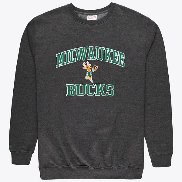 

Мужской свитшот Milwaukee Bucks Hardwood Classics Big & Tall в цвете вересковый уголь Mitchell & Ness, Коричневый, Мужской свитшот Milwaukee Bucks Hardwood Classics Big & Tall в цвете вересковый уголь Mitchell & Ness