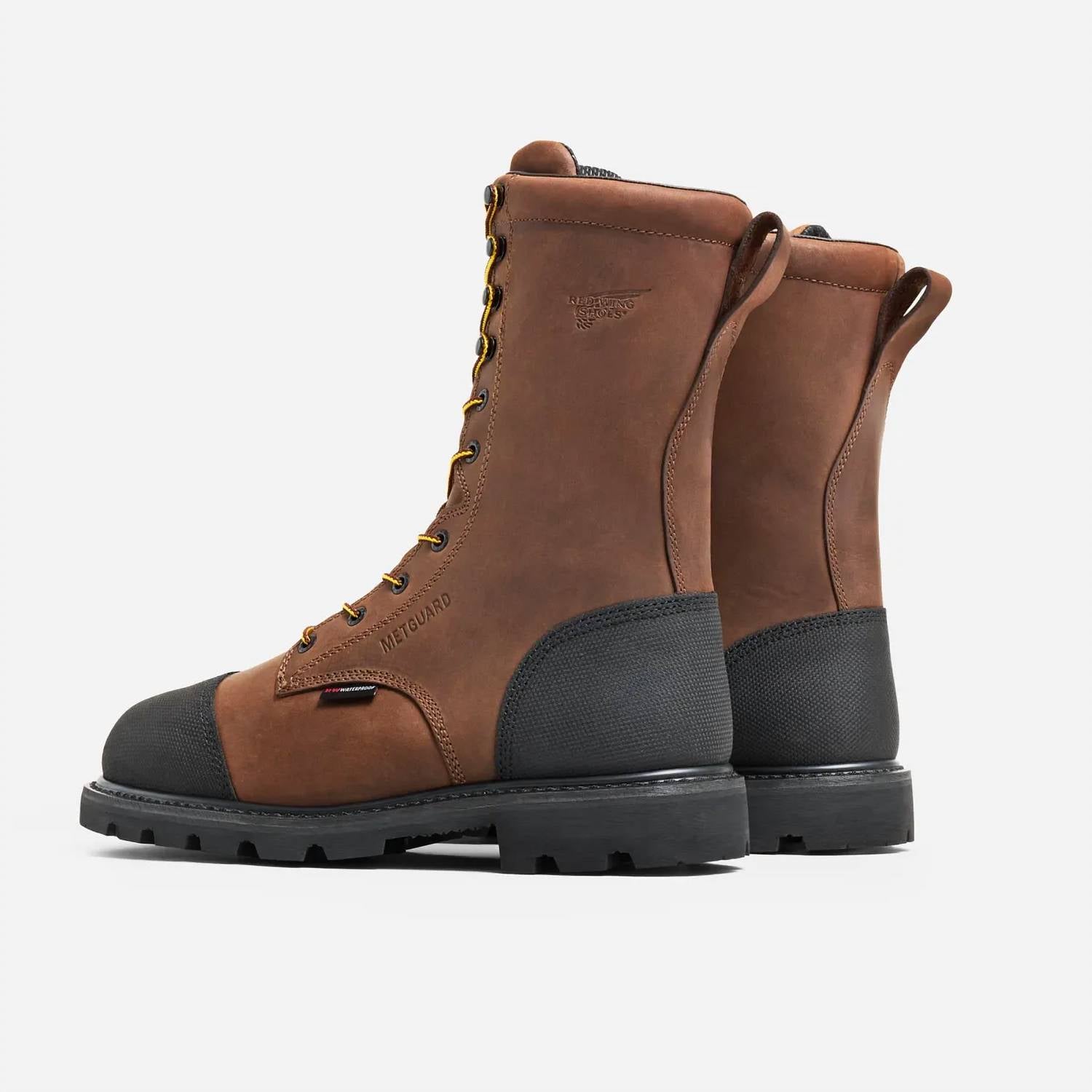 Red Wing Shoes Мужские водонепроницаемые защитные ботинки с защитным носком, коричневого цвета — фото 2