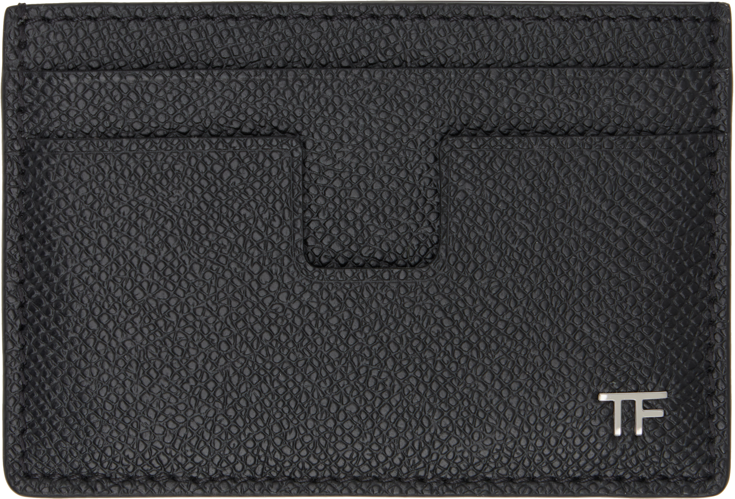 

Классический держатель карт из мелкозернистой кожи TOM FORD, черный