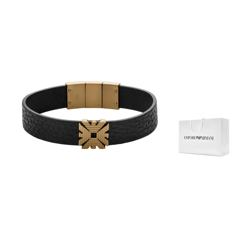 

Кожаные браслеты из нержавеющей стали для мужчин bronze EMPORIO ARMANI, Shopping Bag