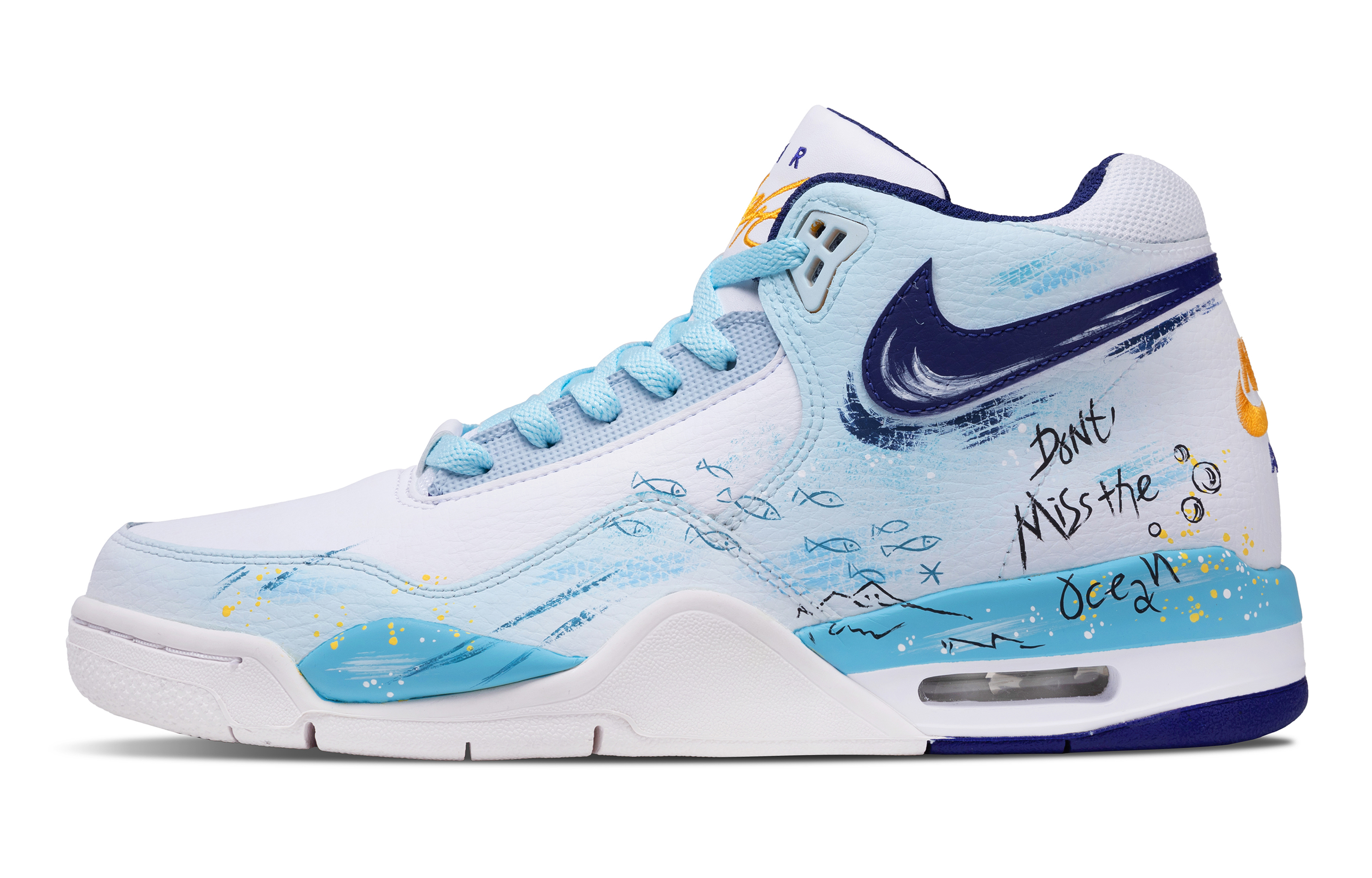 

Nike Баскетбольные кроссовки Flight Legacy Vintage, мужские, средней высоты, белые/синие