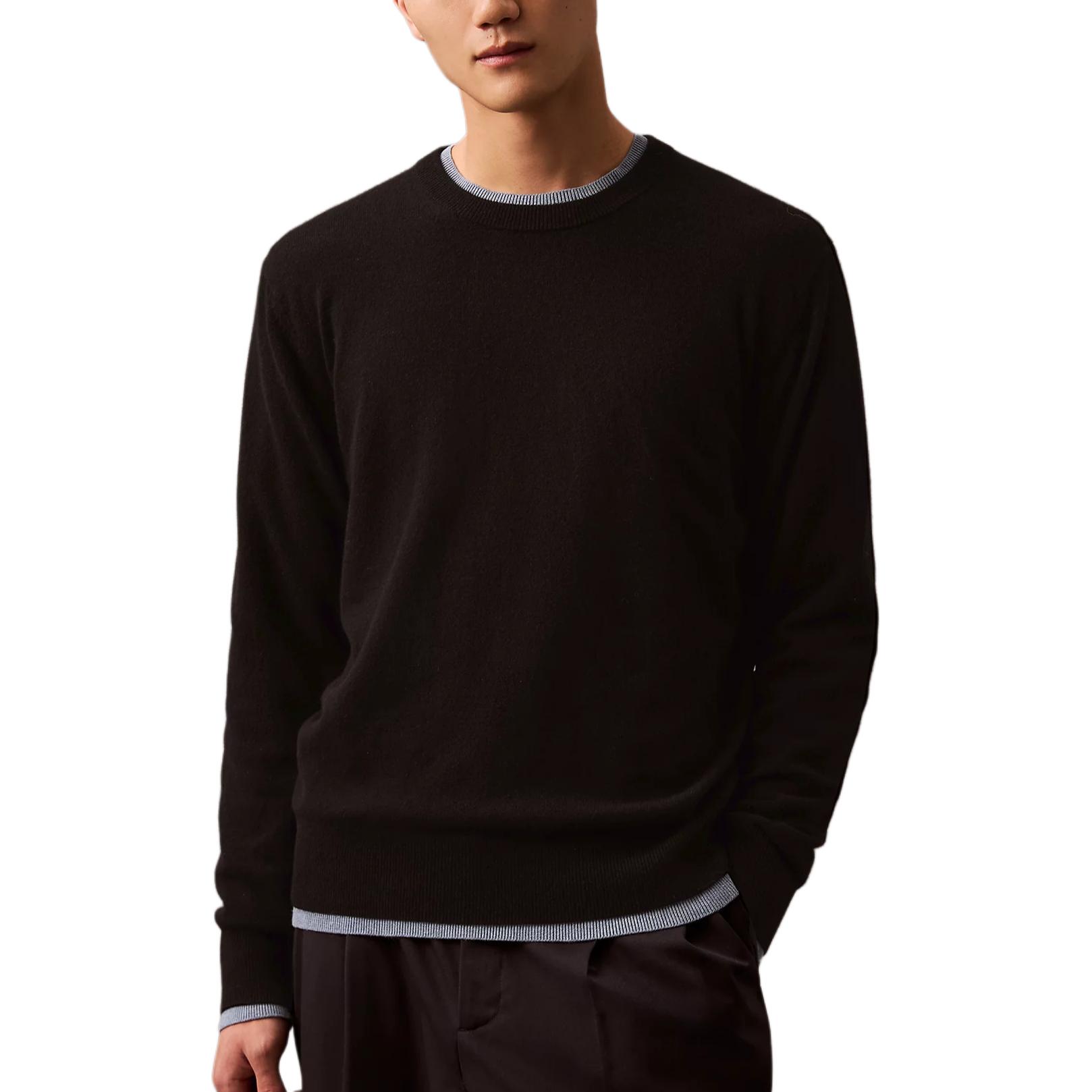 

Calvin Klein Кашемировый свитер Europe Version мужской black