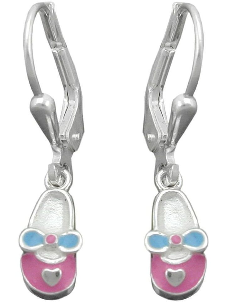 

Gallay Серьги 24х5 мм, серебро 925 пробы, разноцветные