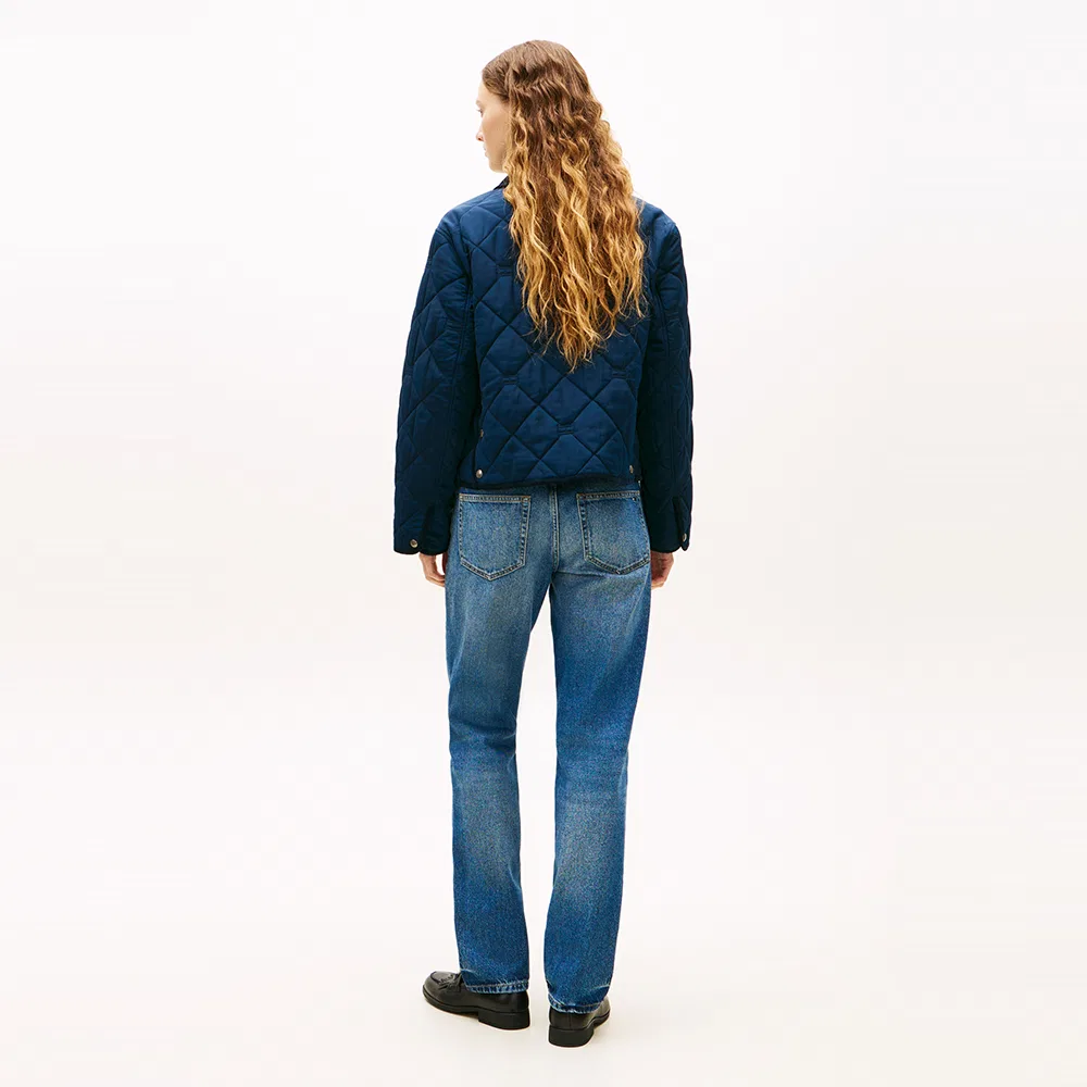Женский стёганый жакет с флаговым узором тёмно-синий от Tommy Hilfiger Women — фото 3